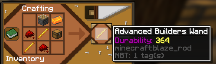 Builders Wand Advanced Crafting