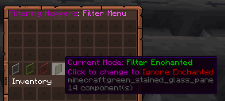 Filtering Hoppers - Filter Enchanted Mode