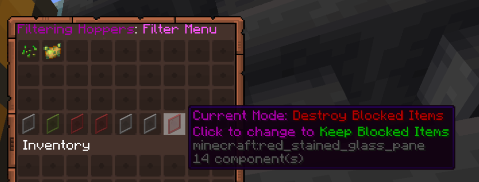 Filtering Hoppers - Destroy Blocked Items Mode