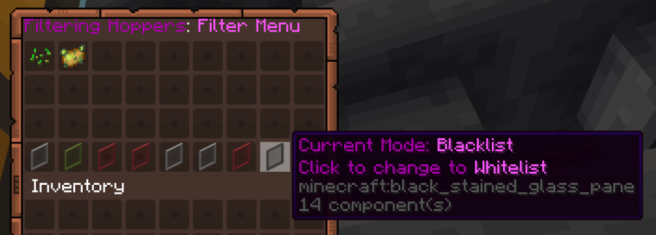 Filtering Hoppers - Blacklist Mode