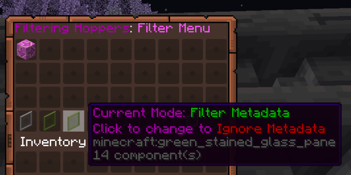 Filtering Hoppers - Null Item with Filter Metadata