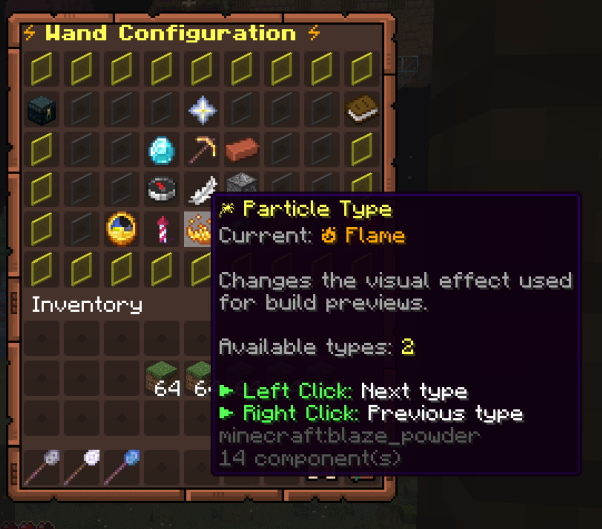 Builder's Wand Wiki Configuration GUI Example Particle Effects Appearance