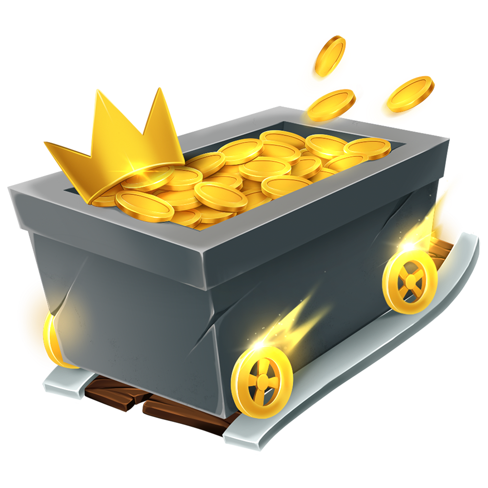 Minecart of coins